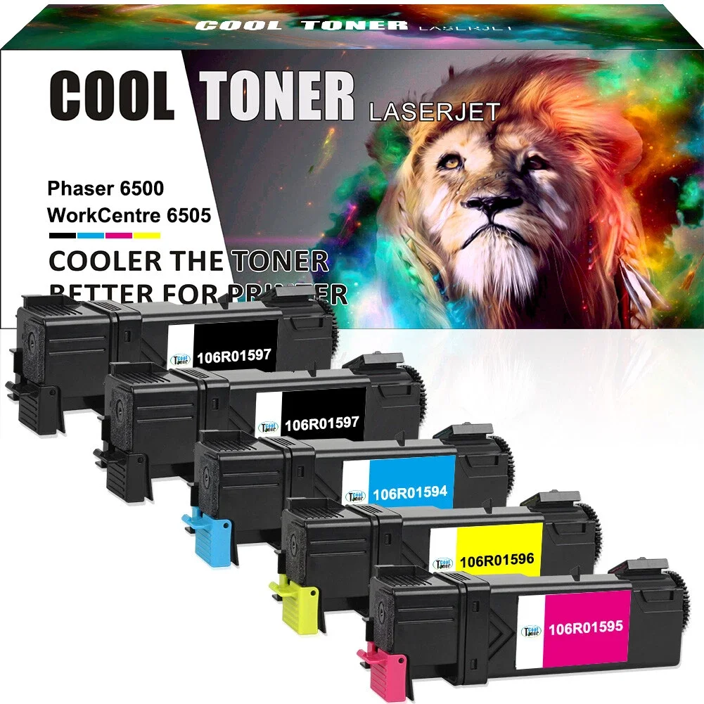 

Набор из 5 штук для тонера 106R01597 Xerox Phaser 6500 6500N 6500DN Workcentre 6505