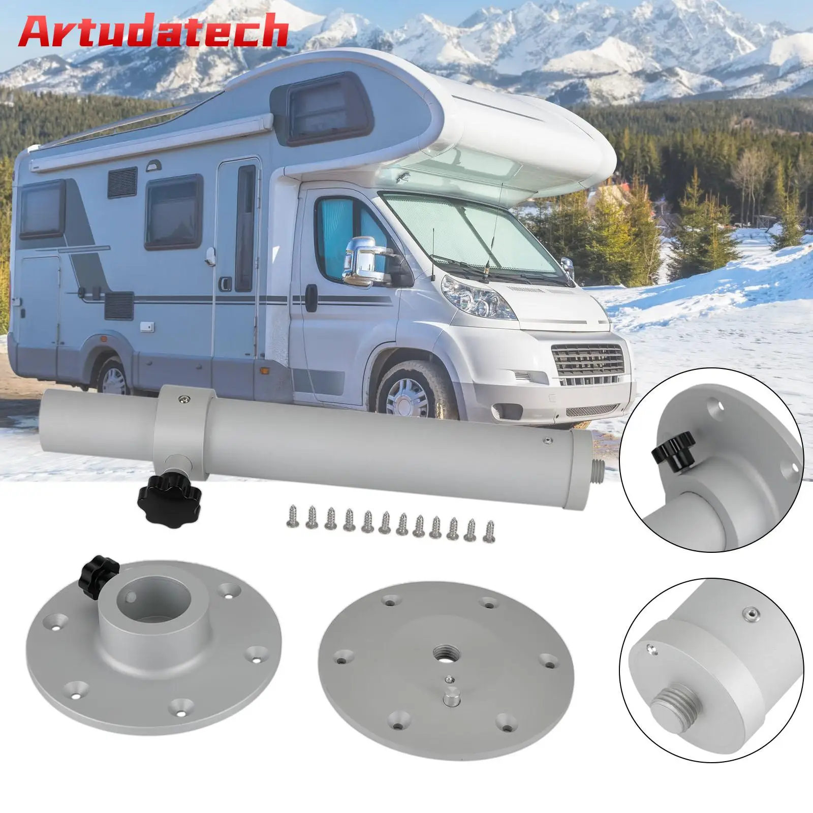 Artudatech Aluminum RV Marine Boat Caravan Motorhome Table Leg Pedestal Furniture Leg