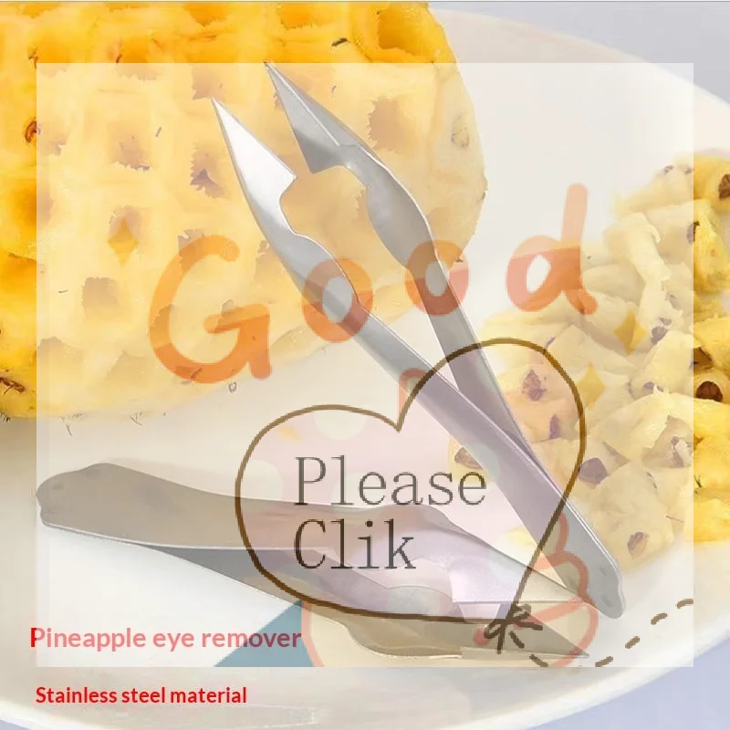 【HG】1/3/5Pcs Stainless Steel Pineapple Eye Remover Clip Sharp Tip Non Slip Handle For Fruit Peeling Slicing Wooden Trough Tool