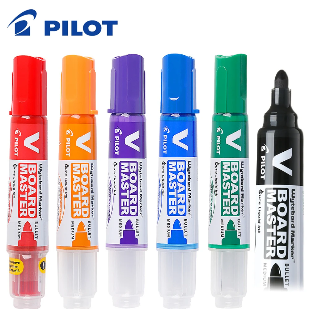 6 Pcs Pilot Whiteboard Marker Is Environmentally Friendly and Non-toxic 2.3 Mm (Medium Bullet) Refillable Ink Classroom Supplies