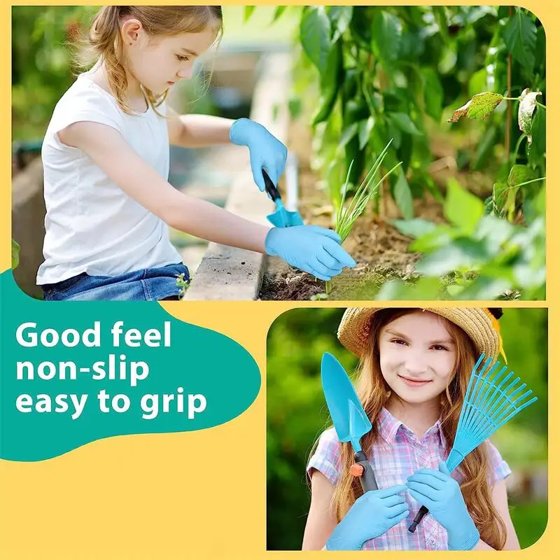 20/50 Pack Kids Disposable Nitrile Gloves Students Multipurpose Latex Free Gloves for Gardening Crafting Painting Cleaning