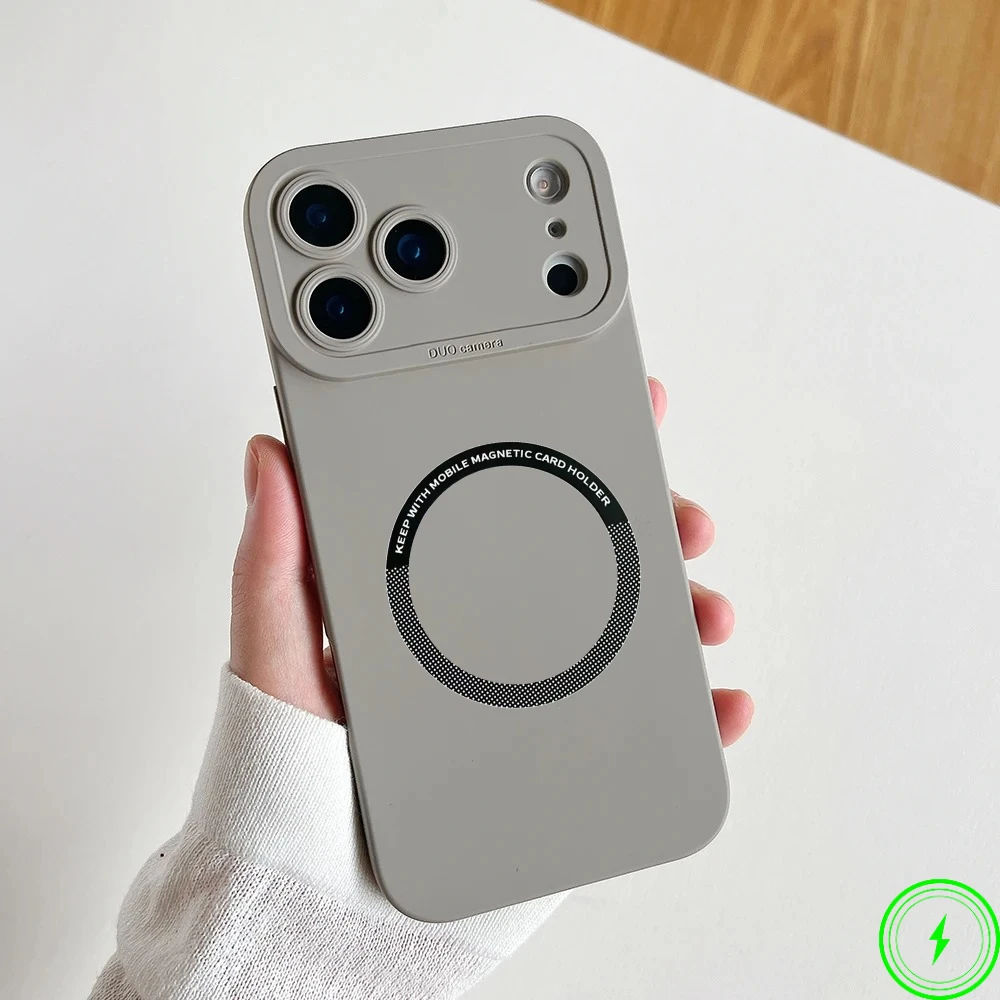 Offizielle Flüssigsilikon-Magnet-Silikonhülle für iPhone 18 Air 17 Pro Max 16 15, Candy-Farben, Kamera-Vollschutz, Anti-Sturz-Hülle – Detail 5