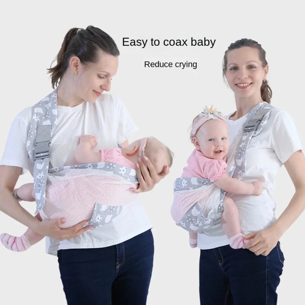 

Cartoon Baby Wrap Carrier Infant Kangaroo Bag Newborn Front Holding Infant Backpacks Cotton Mesh Newborn Sling Wrap Newborn