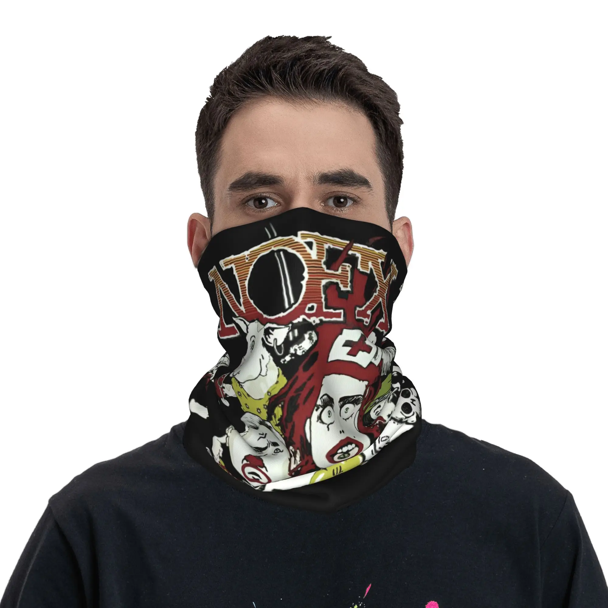 مخصص N-Nofxes خمر روك الشرير الرقبة الجراب الرجال النساء الأشعة فوق البنفسجية الوجه درع الشتاء باندانا وشاح للتزلج #4