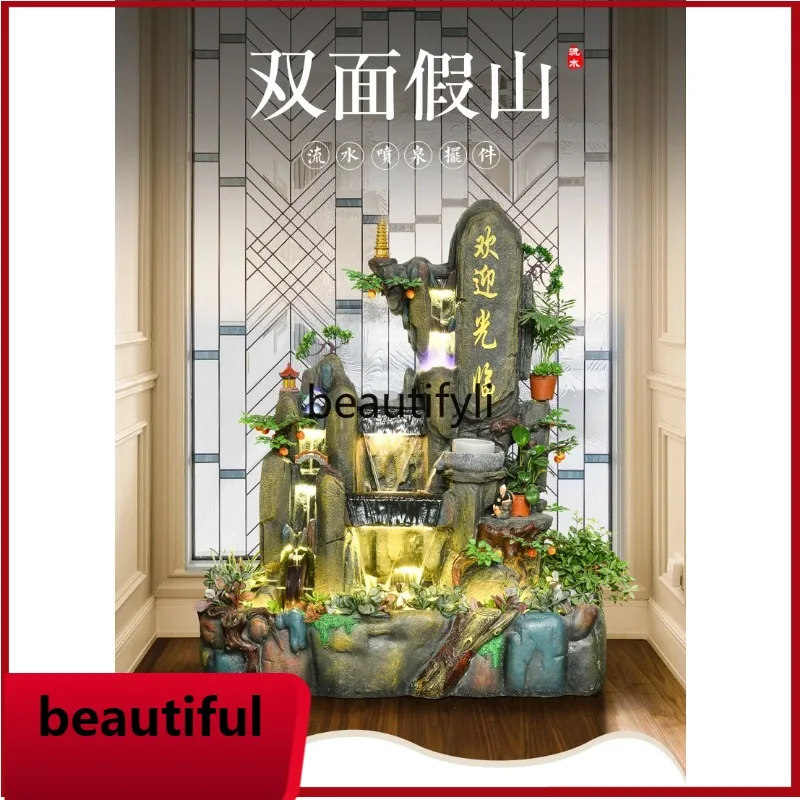

F132 Rockery flowing water fountain courtyard ornament living room landscape feng shui wheel opening new home decoration gifts