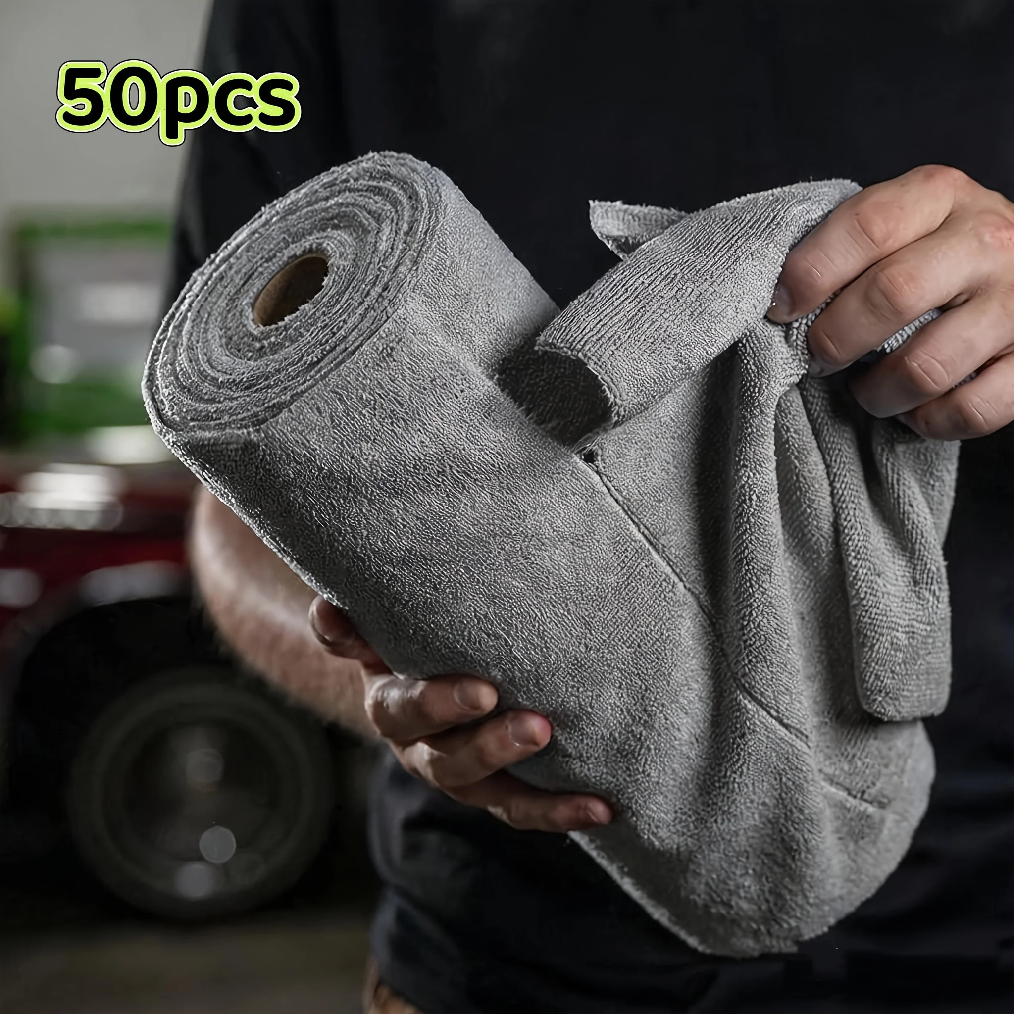 50-Pack Thickened Microfiber Cleaning Cloths, Highly Absorbent, Lint-Free, and Non-Shedding Wipes, Reusable Disposable Towels