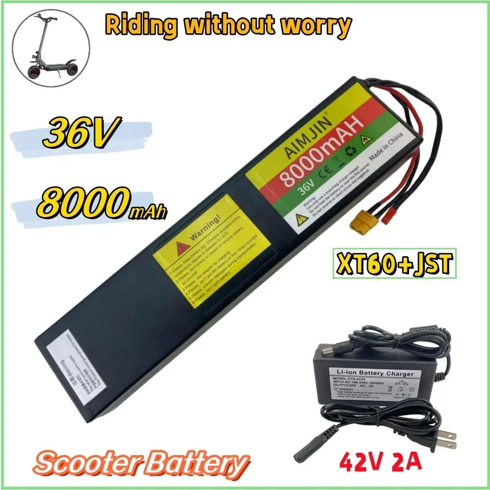 18650 10S3P 36V 8000mAh Lithium-ion Rechargeable Battery Pack Pack JST +XT60 Connector Built in BMS