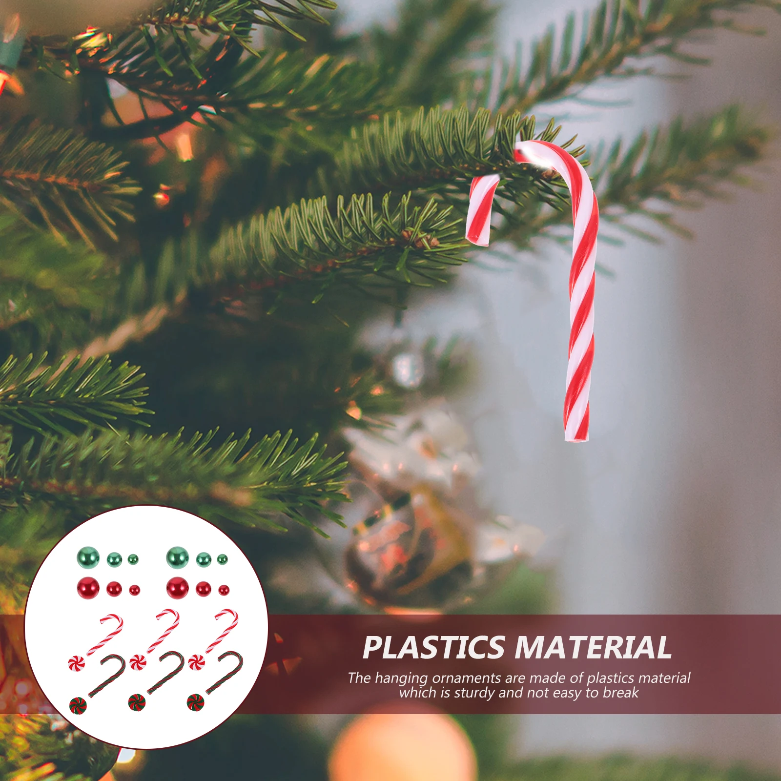 

Cane Pearl Set Christmas Decorations Red Green DIY Hanging naments Tree Table Fireplace Gifts Party Supplies Xmas Tree