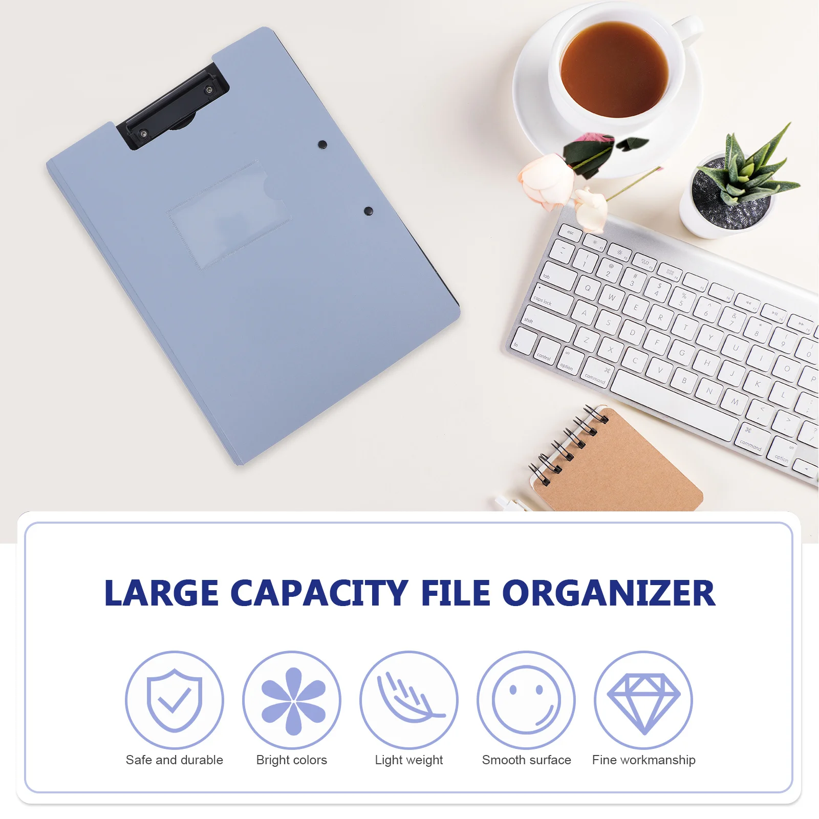 

1pcs A4 Folder Clipboard Dual Clip Design Document Organizer Plastic File Folder For Office School Nurse Writing Board Holder