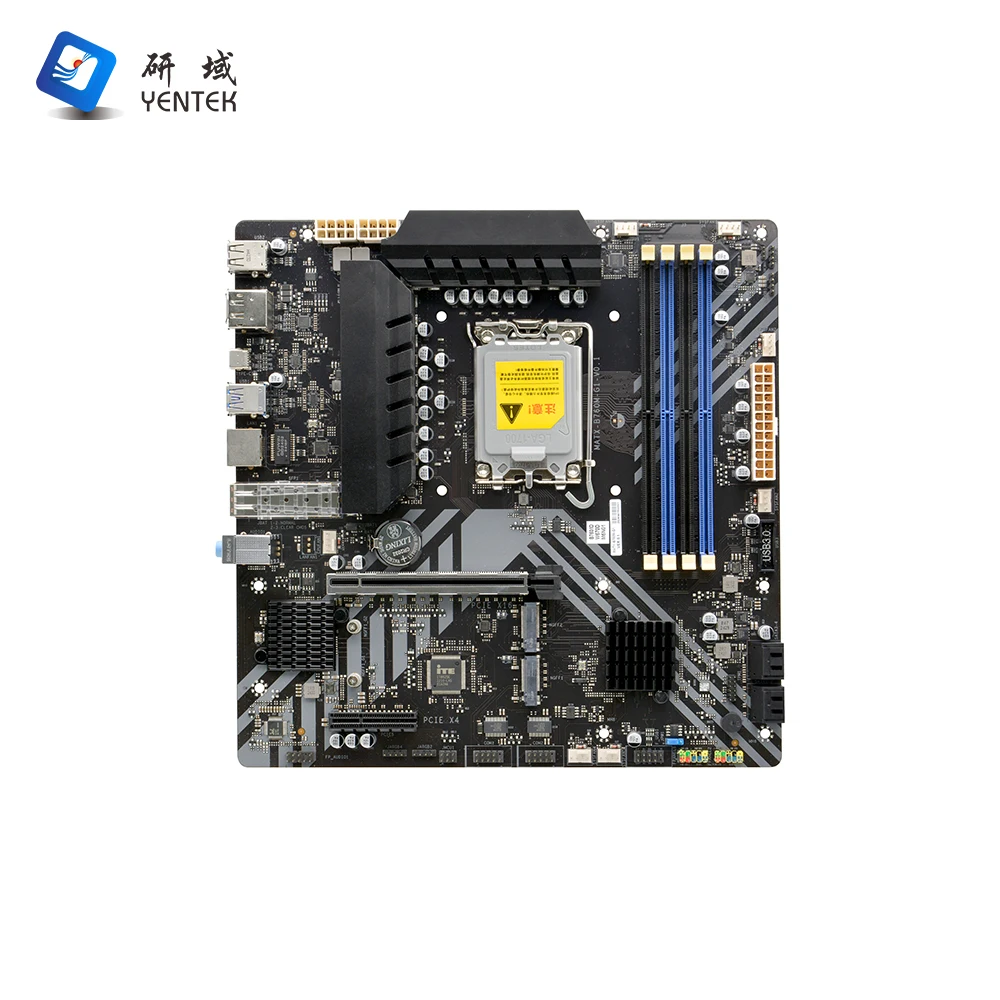 

OEM ODM Motherboard LGA1700 12-14th I5 I7 I9 4 DDR5 DIMM NVME HD DP 4K Display 10g 2 COM B760 Game Industrial Motherboard