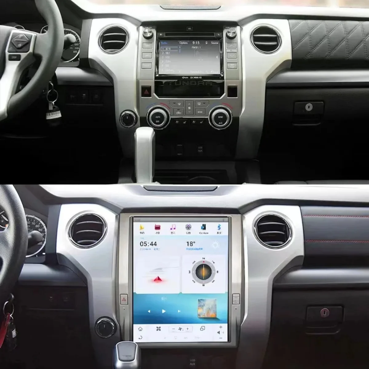 For Toyota Tundra 2014-2018 Tesla Style Android13 256GB Car Head Unit GPS Navigation Auto Radio Stereo Multimedia Player DSP HD
