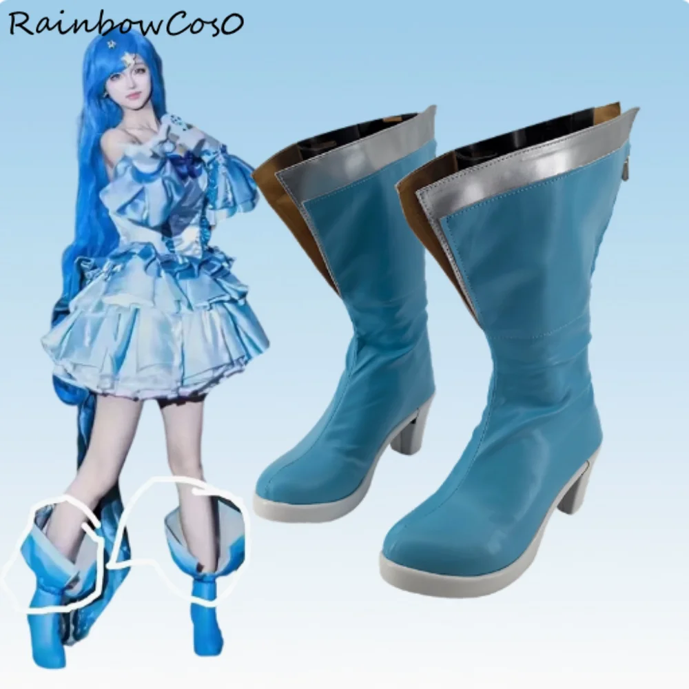 

Hanon Hosho Mermaid Melody Обувь для косплея Сапоги Игра Аниме Вечеринка Хэллоуин RainbowCos0 W4768