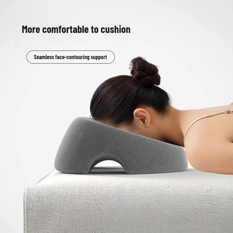 Ergonomie Liegekissen Memory Foam Atmungsaktives Kopfstützkissen Snap Body Massage Gesichtsstützkissen für Schönheitssalon