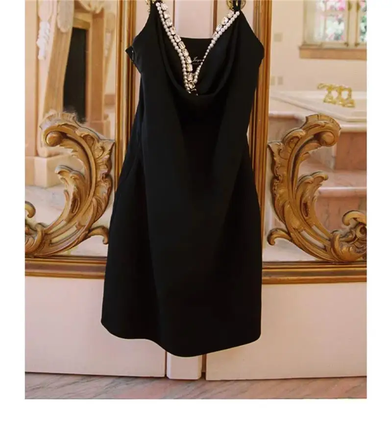 فساتين نسائية مقسمة مثيرة ضيقة ليلية بدون أكمام فستان بحمالة نحيل أنيق فساتين صغيرة بدون ظهر حفلة صيفية للسيدات #5