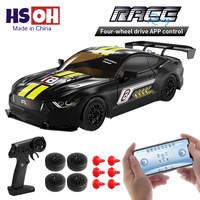 KF28 1/16 4WD RC Drift Car With LED Lights Professional 2.4G Remote Control High Speed Racing Model Kids Toys Gifts VS GTR AE86