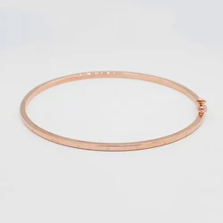 585 bracciale lucido semplice in oro rosa 14 carati placcato oro viola per gioielli da donna con ciondoli in stile Fine di alta qualità