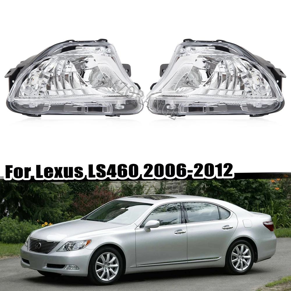 Fog Light Assembly For Lexus LS460 2007 2008 2009 Halogen Front Bumper Daytime Running White Lamp Car Accessories