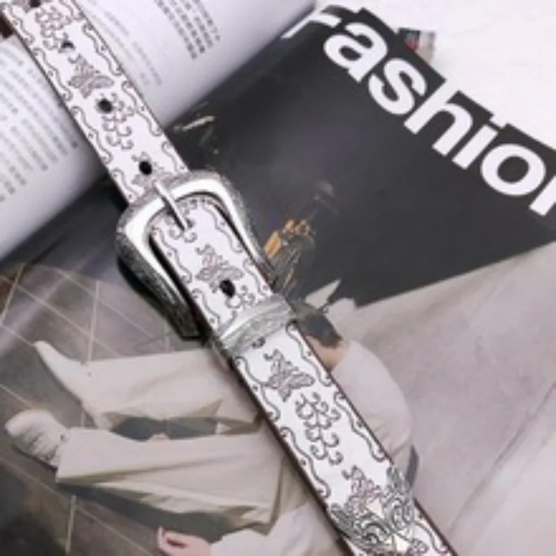 Halloween Spider Web Pattern Belt Men and Women Festive Scene Decorative Belt Fashion Student Accessories image 3