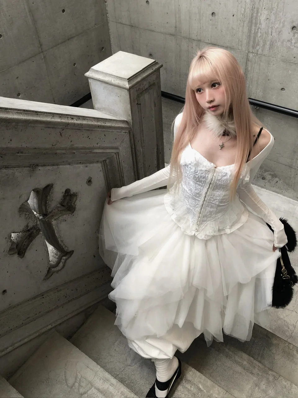 Original Design Klassische Gothic Spitze Patch Schlank Sexy Top Langarm Spitze-up Punk Low Breasted Shirt Frühling Herbst