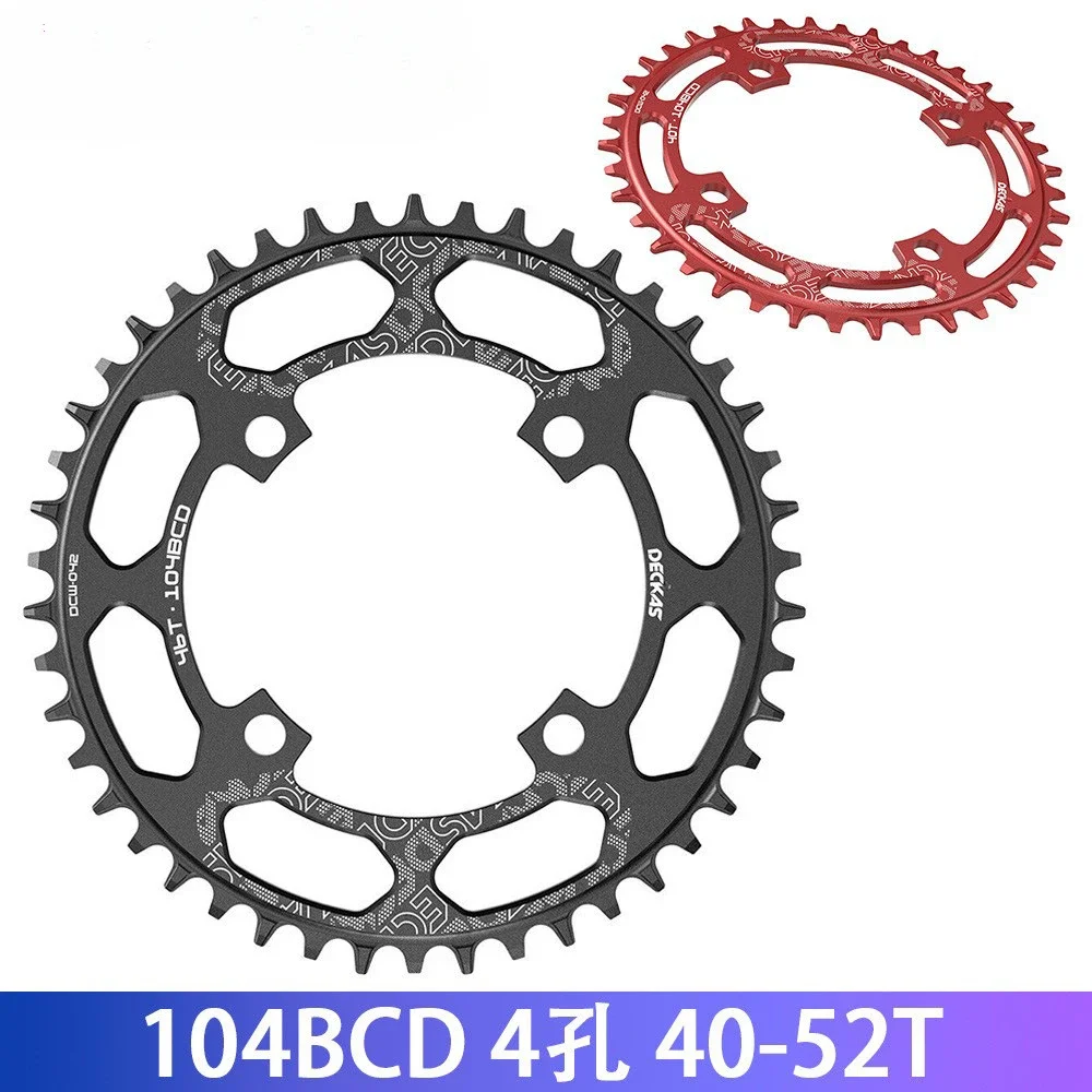 104BCD large disk 40T 42T 44T 46/48/50/52T bicycle single speed positive and negative tooth disc oval disc