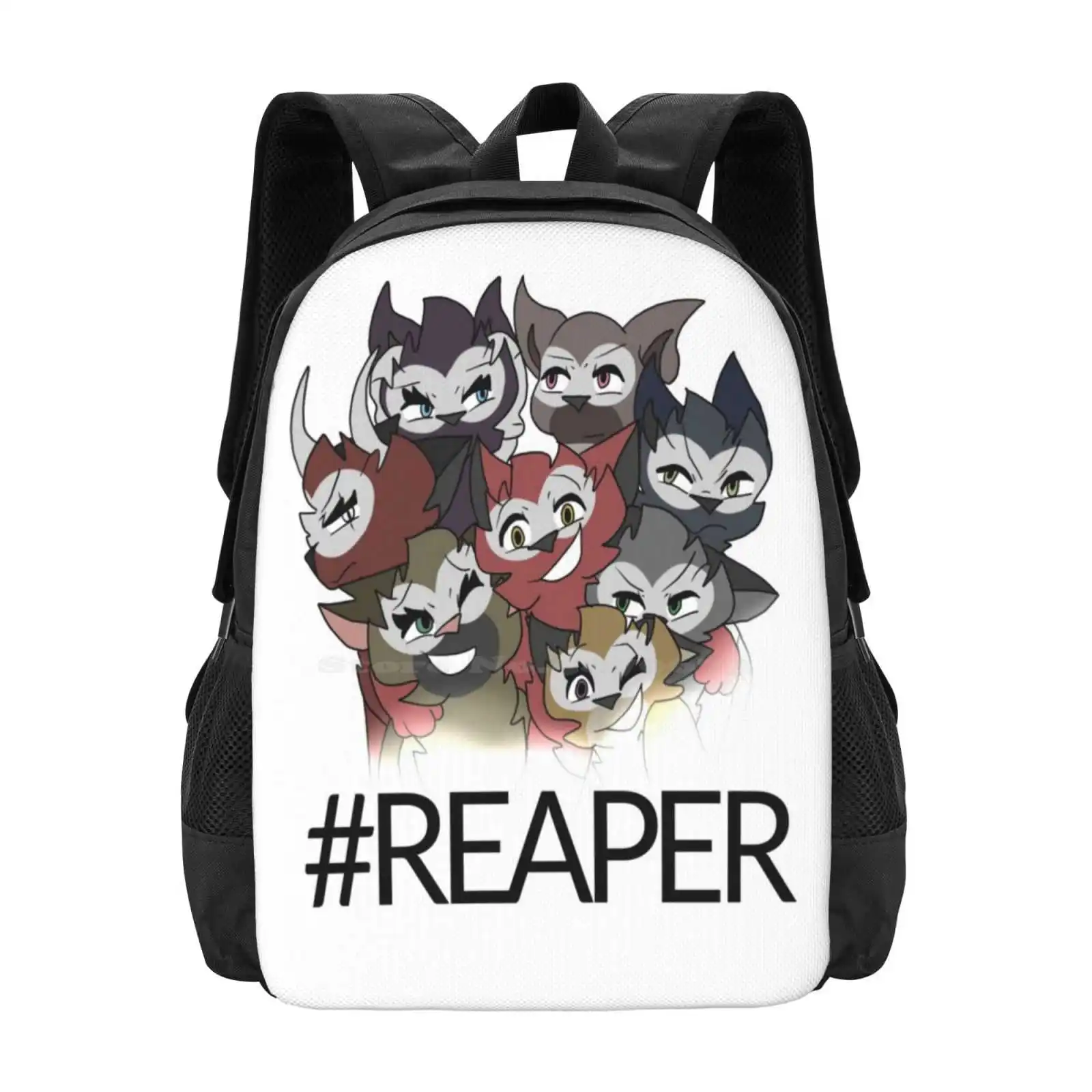 

# Рюкзак с узором Reapers, студенческий рюкзак Petpyves, анимированная серия Youtube Origins Twelve 12