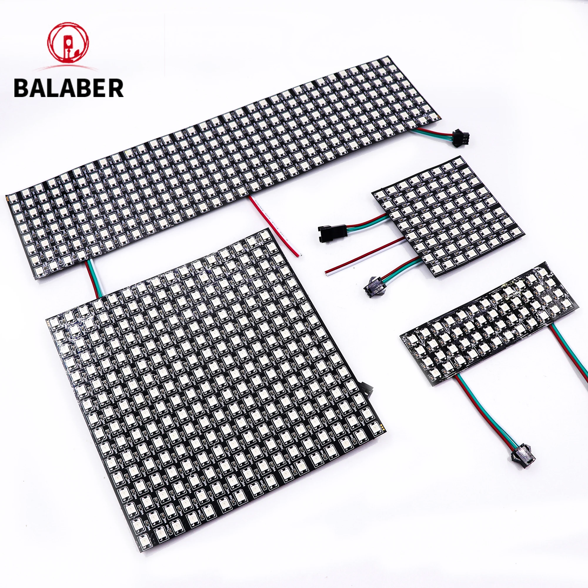 WS2812B SMD5050 RGB لوحة LED Direcalizar بشكل فردي لوز مرن رقمي 8x8 8x32 Modulo de Pixeles Pantalla Matriz DC12V