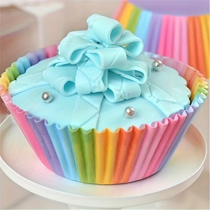 Rainbow Cupcake Paper Liners 4