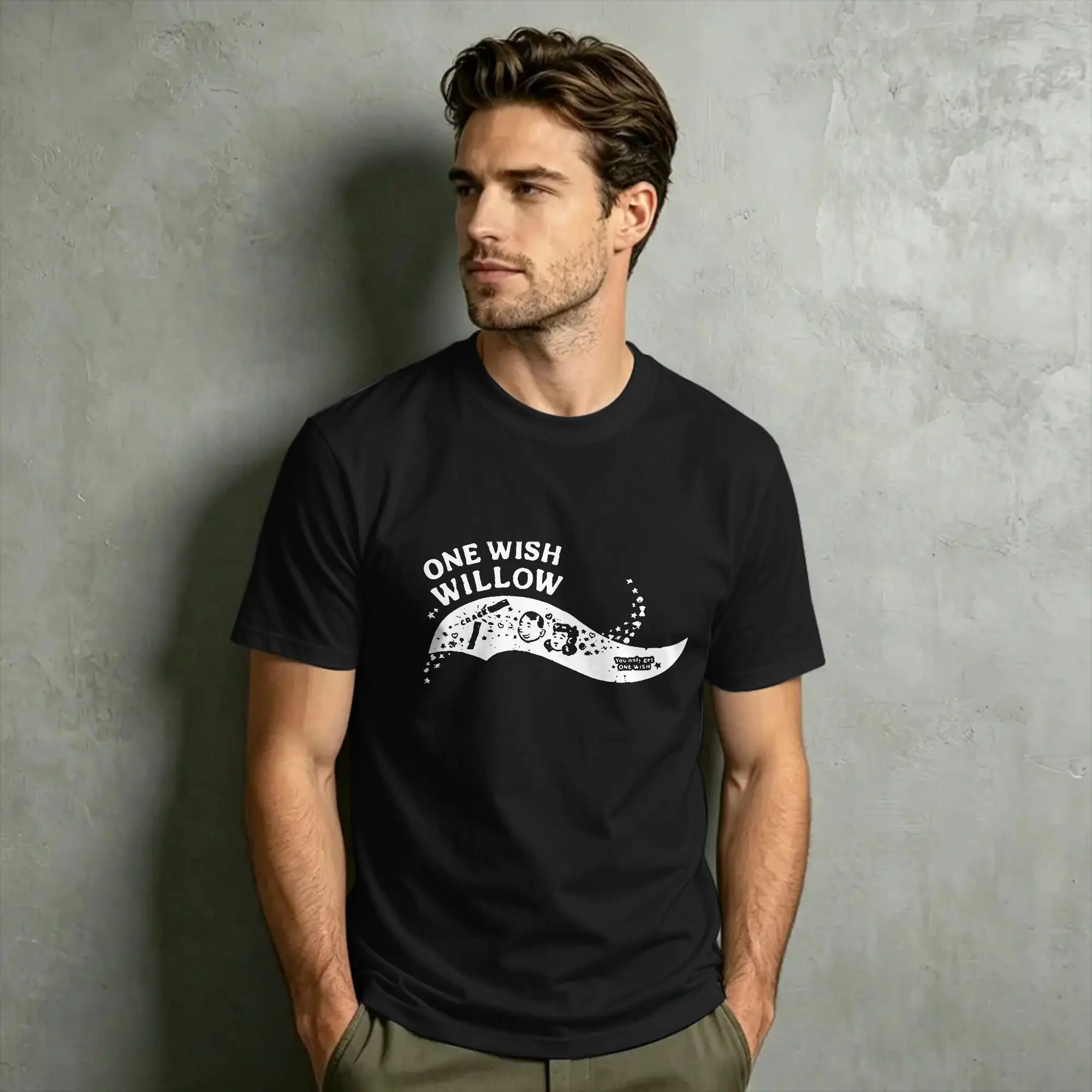 Herren-T-Shirts O-Obsession Movie One Wish Willow Neuheit T-Shirt aus reiner Baumwolle Kurzarm-T-Shirts Rundhalsausschnitt Kleidung Sommer