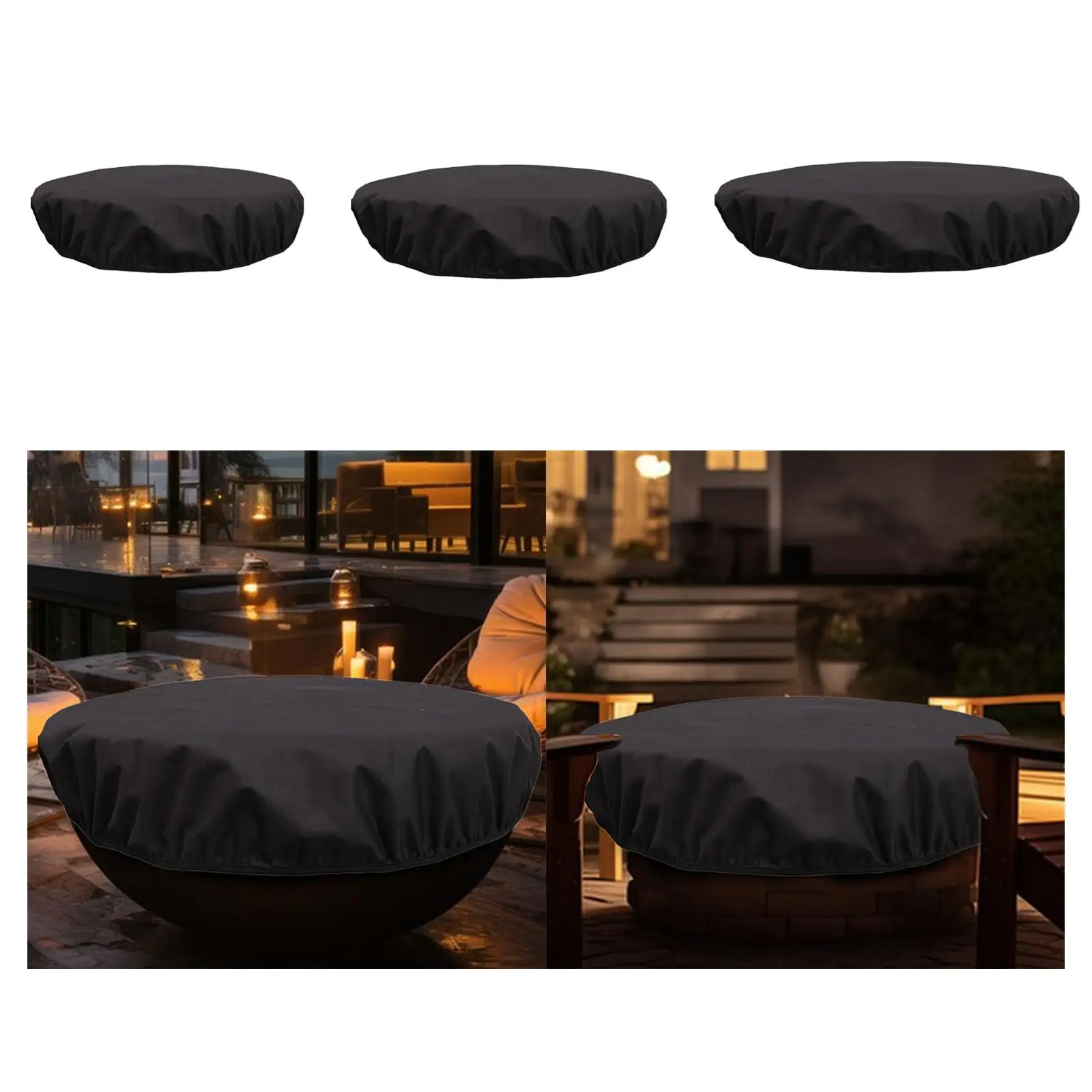 Fire Pit Cover Fire Bowl Cover Sun Protection Full Coverage Oxford Cloth Firepit