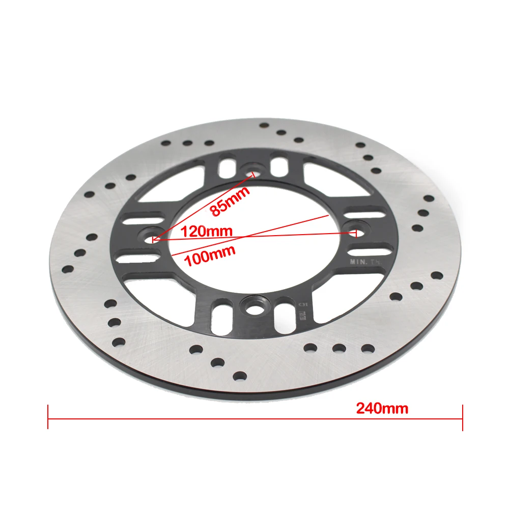 Motorcycle 240mm Rear Brake Disc Rotor For Kawasaki ZZR600 E1-E13 ZX600 E6F ZR550 B2-B6 ZZR400 ZR400 Zephyr ZX-4 ZX400 ZXR400