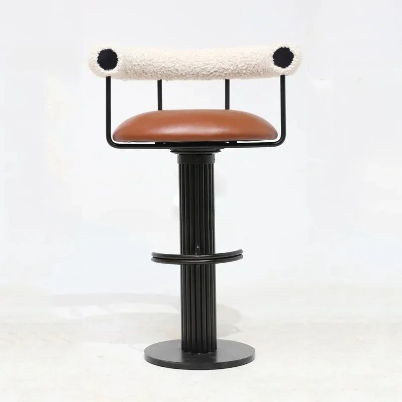 Luxury Bar chair Counter Height Adjustable Swivel Bar Chair Modern Stainess Steel Kitchen Stools Armrest Cashier Beauty Stool x
