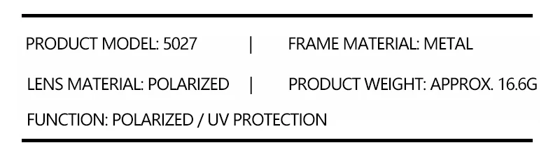 Business Metall Quadratischer Rahmen Polarisierte Sonnenbrille Luxus Übergroße UV-Schutz Sonnenschutzbrille 5027 – Detail 6