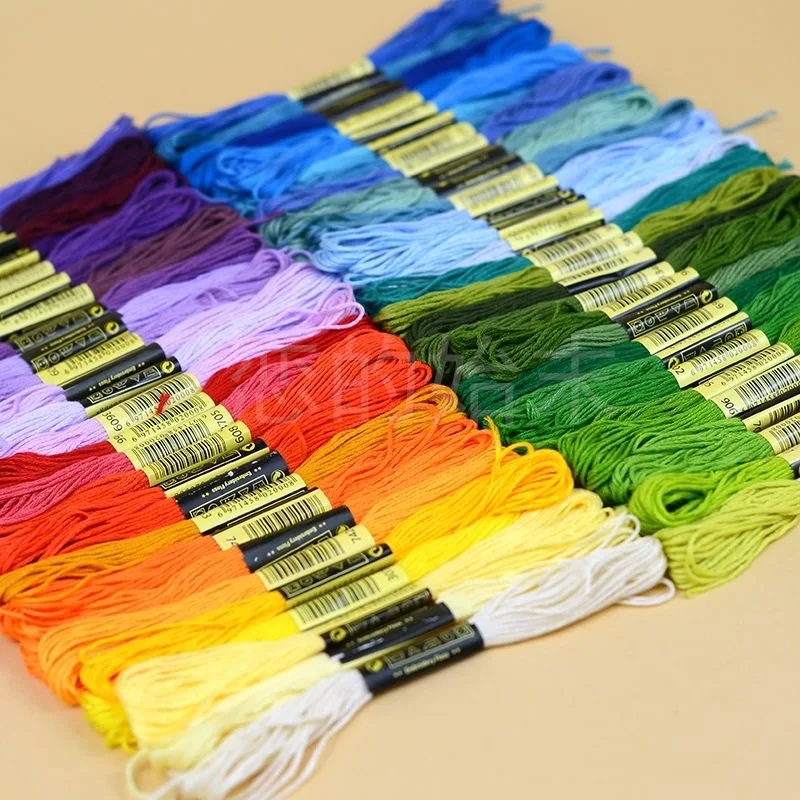 447 colors 6 strands Cross Stitch Threads / Cross Stitch Embroidery Thread / Custom DIY Clothing Sewing Yarn Colors
