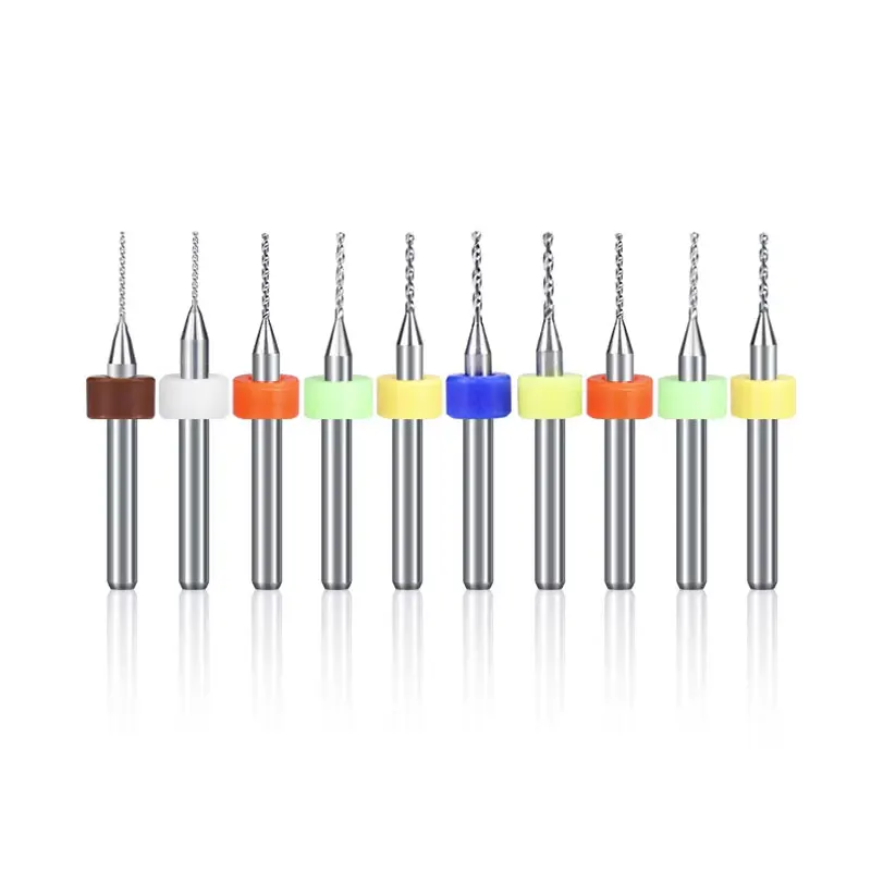 شحن مجاني 10 قطعة 0.6 مللي متر-1.5 مللي متر استيراد كربيد PCB لقمة ثقب طباعة لوحة دوائر كهربائية مجموعة لقمة ثقب صغيرة باستخدام الحاسب الآلي