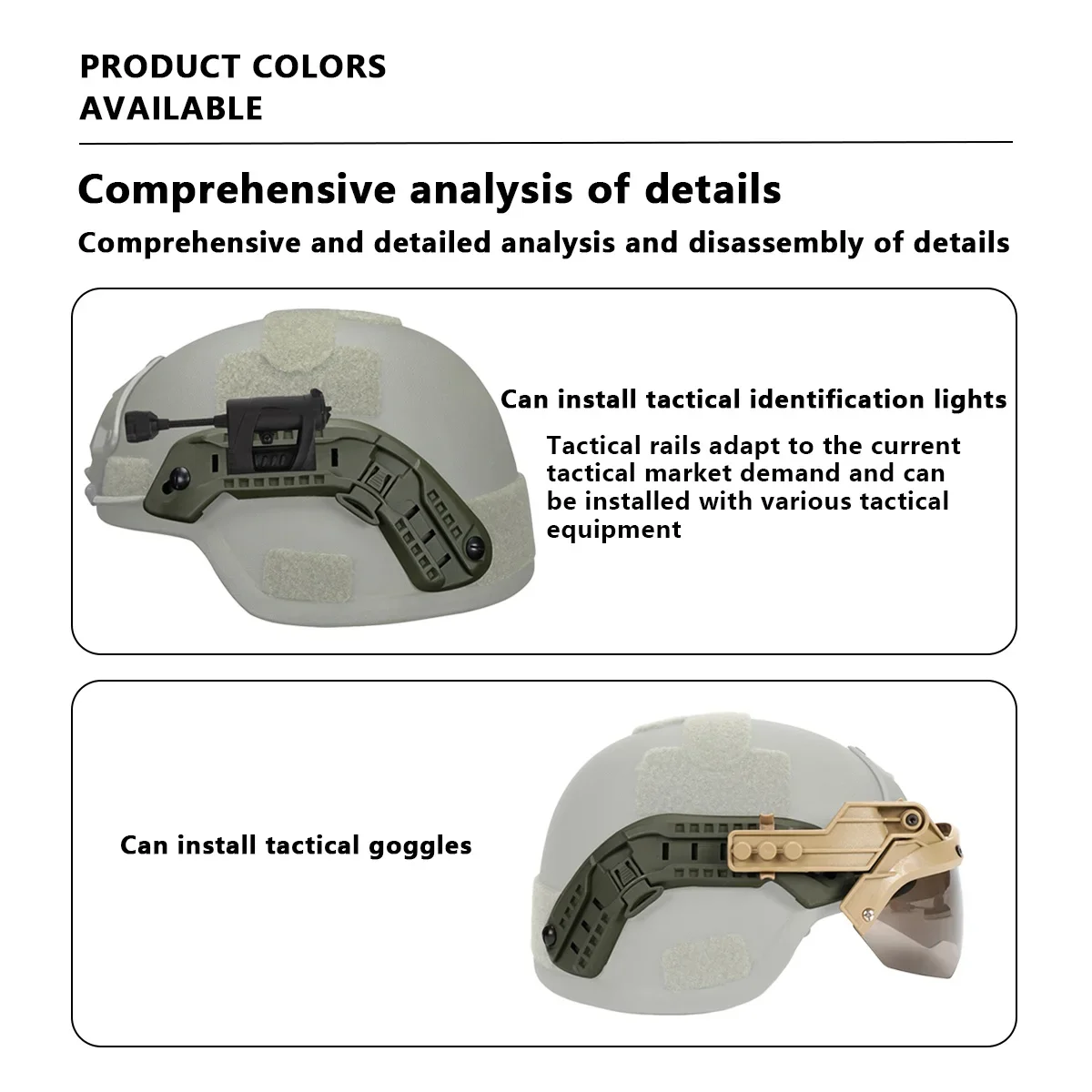 Tactical Side Guide Rail ARC Helmets Mount Rail Airsoft Mich 2000 ABS MICH2000 Helmet Accessories 1 Set