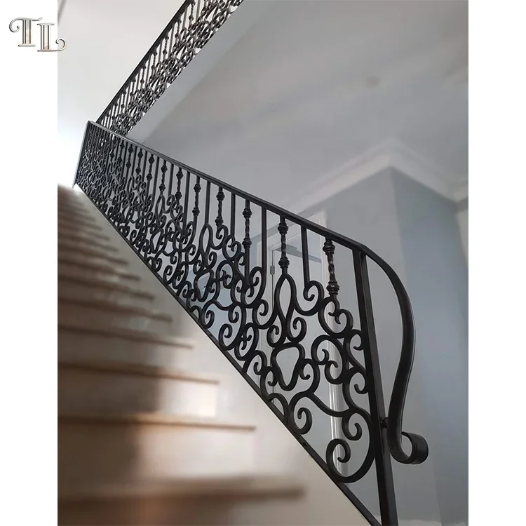 Staircase handrails balustrade metal interior stair handrails prefab wrought iron stair railings