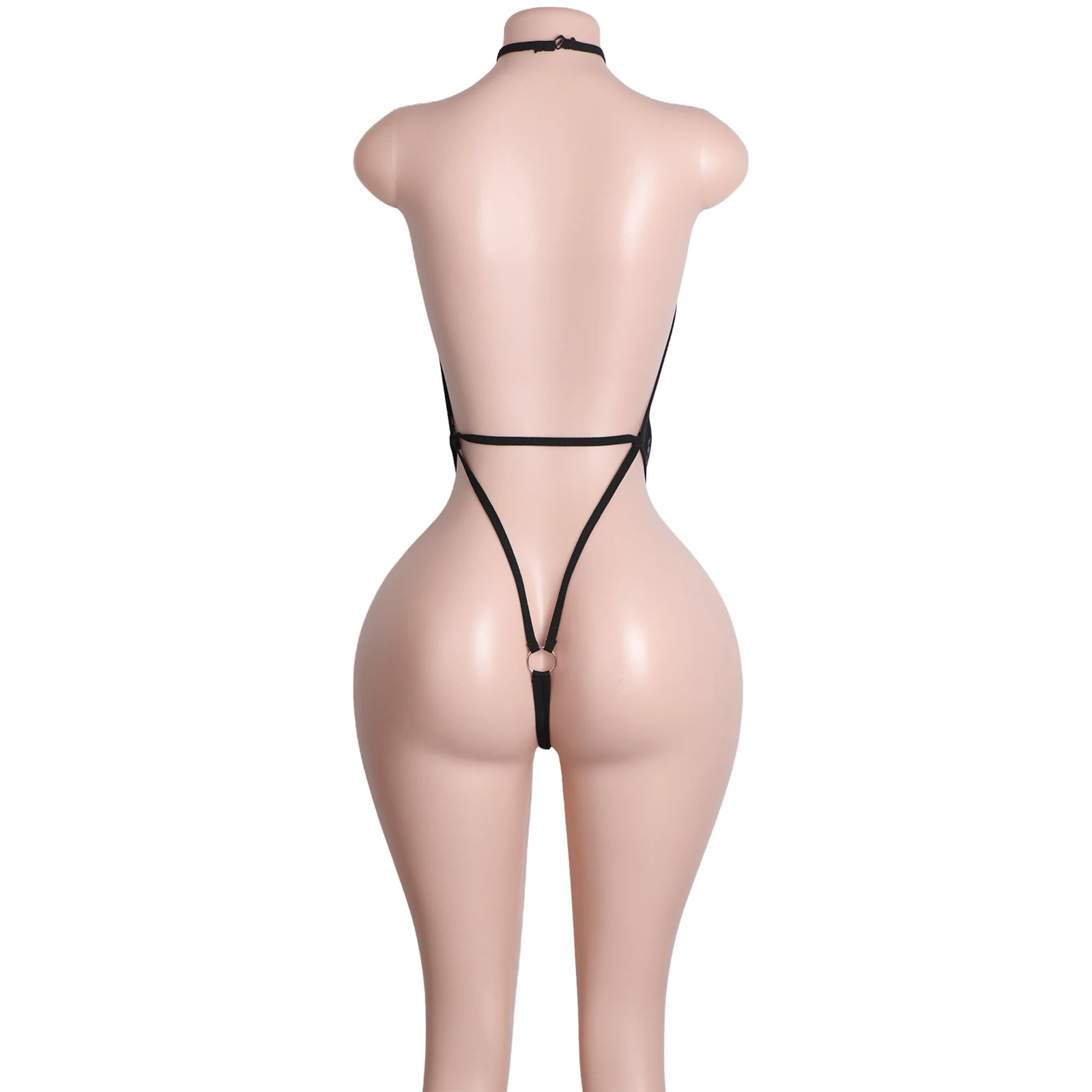 Bondage Bikini Erotic Lingerie Sexy Pole Dance Outfit Tied Mesh Swimwear Clubwear Seductive Women Fashion Apparel