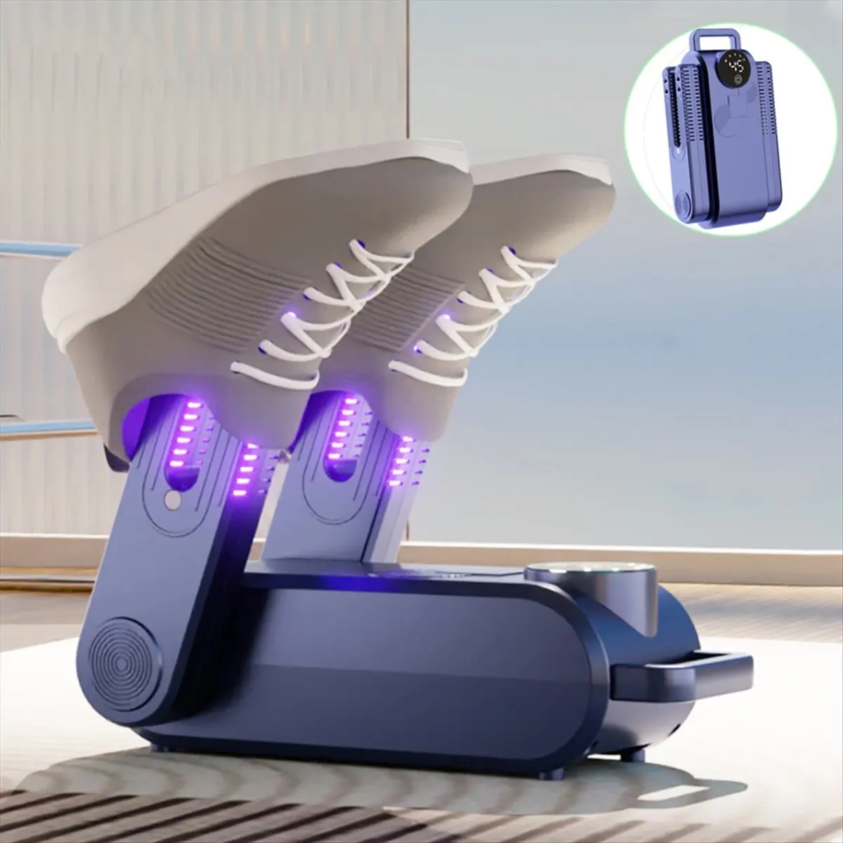 AT33 Electric Shoe Dryer with UV Ultraviolet Shoe Dry Device Foldable Shoe Dryer Heater Sock Boots Gloves Drying Heater (EU)