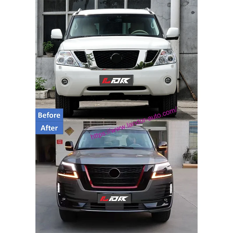 

C-LDR High Quality Headlights Taillights Fender Hood Car Parts Body Kit for NISSAN PATROL Upgrade to RSS 2022 New Sport Model
