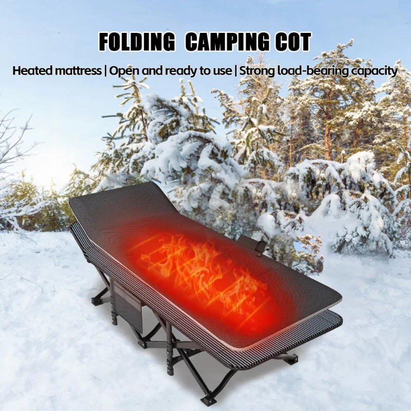 Custom.Mydays في الهواء الطلق خفيفة الوزن مريحة للطي التخييم خيمة المهد السرير مع التدفئة دفء ثابت وسادة النوم الراحة #4