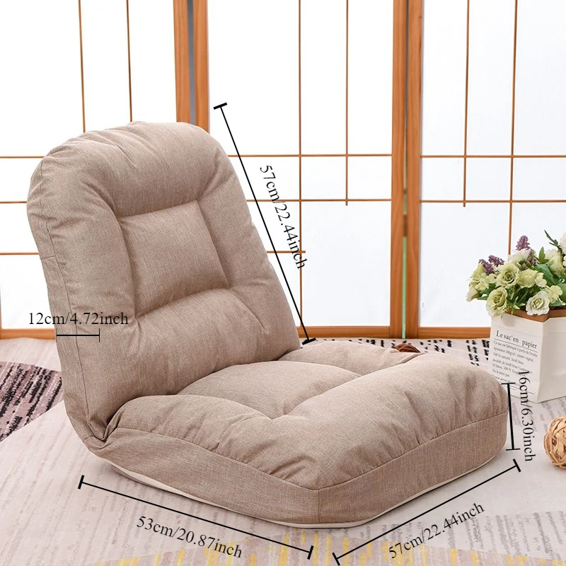 

Lazy Sofa Japanese Tatami Single Bed Backrest Seat Small Apartment Bedroom Balcony Bay Window Chair Foldable Recliner Sofa