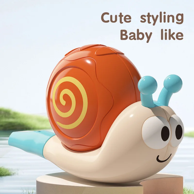 1pc caracol pássaro apito brinquedo, instrumento musical do bebê para a educação precoce, divertido dos desenhos animados assobiando presente para crianças, presente de natal