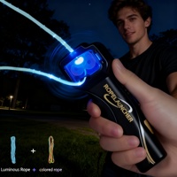 High-End Intelligent Electric Glow Rope Launcher with Adjustable Speed Rotating Circular Rope Toy for Stress Relief Fun Learn