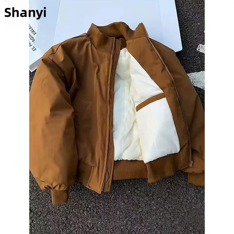 Cleanfit Cotton Flight Jacket Short Male Autumn Winter Baseball Style Stand Collar Warm Polyester Fiber Standard Sleeve Coat