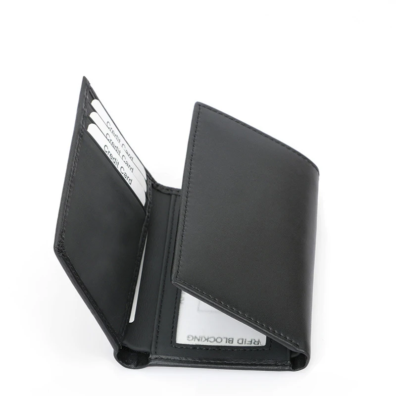 Trifold Wallet For Man Short Purse Carbon Fiber Functional Male Wallet Card Holder