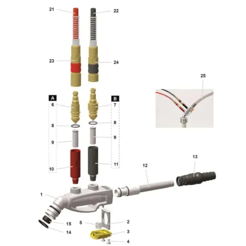 Imagem -05 - Conector da Mangueira Wetool para a Bomba do Injetor do pó 1014806 Gema Optiflow Ig07