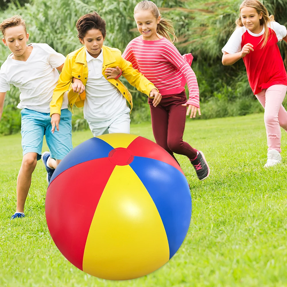 屋外ビーチ、草原、エンターテイメント、インフレータブルサッカーゲーム、環境に優しい、厚みのある3色PVCビッグボール