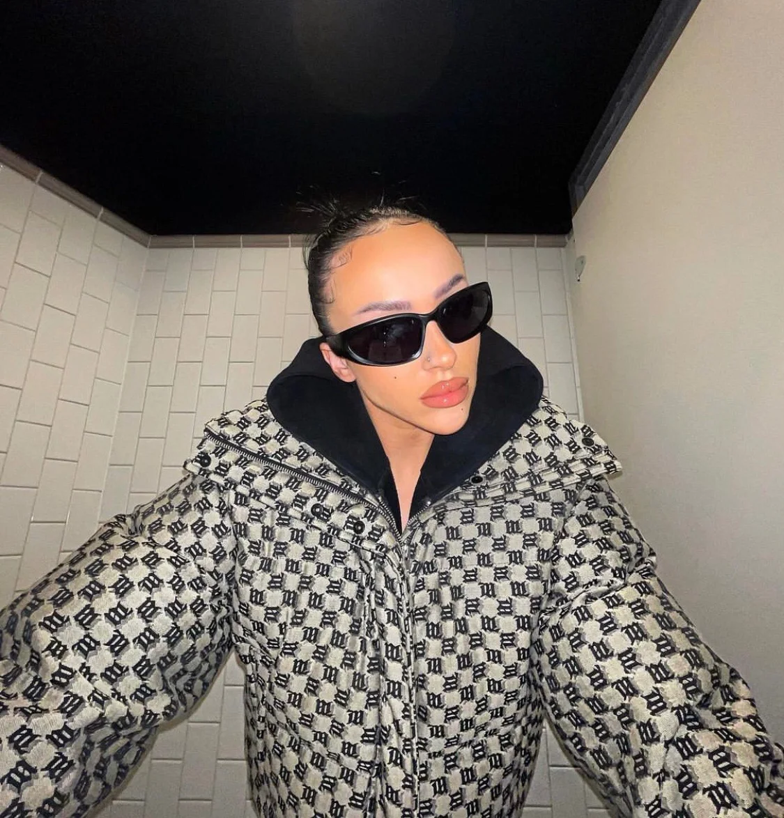 

Классический цветочный логотип, хлопковый пуховый Jaet ort Sve, длинный осенне-зимний женский модный теплый воротник-стойка на молнии