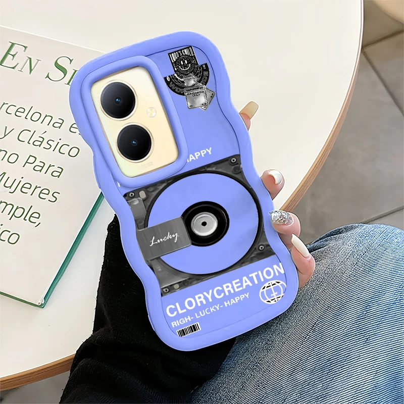 Rechts Lucky Happy Wave Telefon Fall Für VIVO V25 V27 V27e V29 V29e V30 V30e Y03 Y17 Y17S Y22s Y28 Y29 Y36 Y39 Y400 Y78 Soft Cover