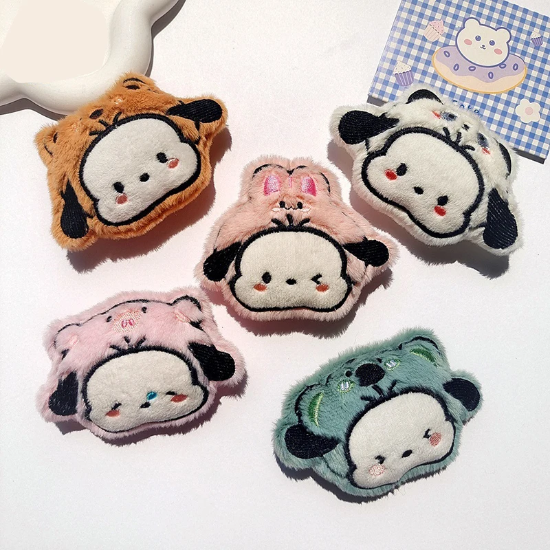 

Hello Kitty Plush Brooch 3D Pochacco Doll Coat Sweater Scarf Badges Pin Backpack Accessories Children Gifts